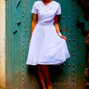 Shabby Apple fixed white wrap dress.